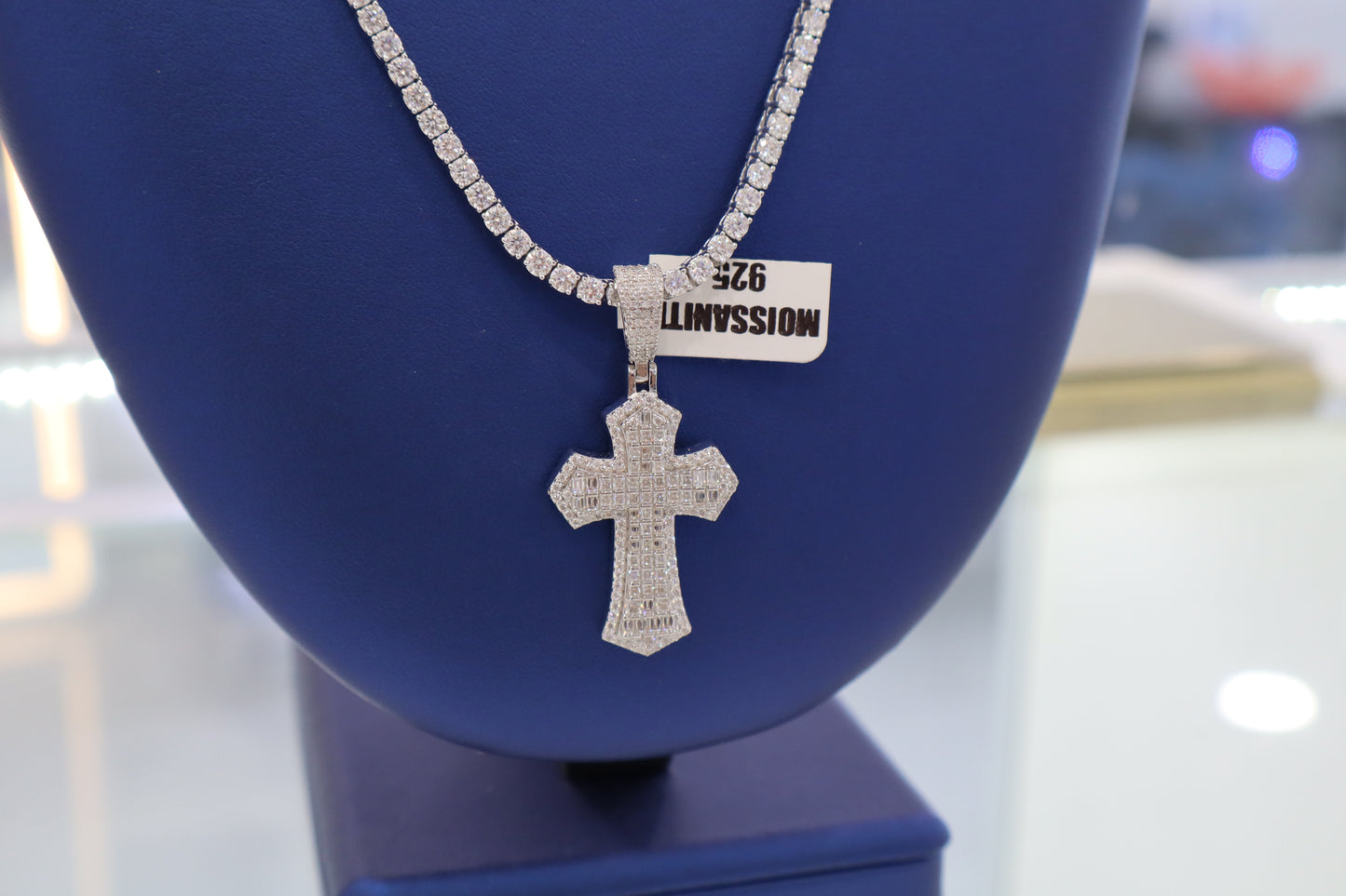 Silver Chain with Cross Pendant