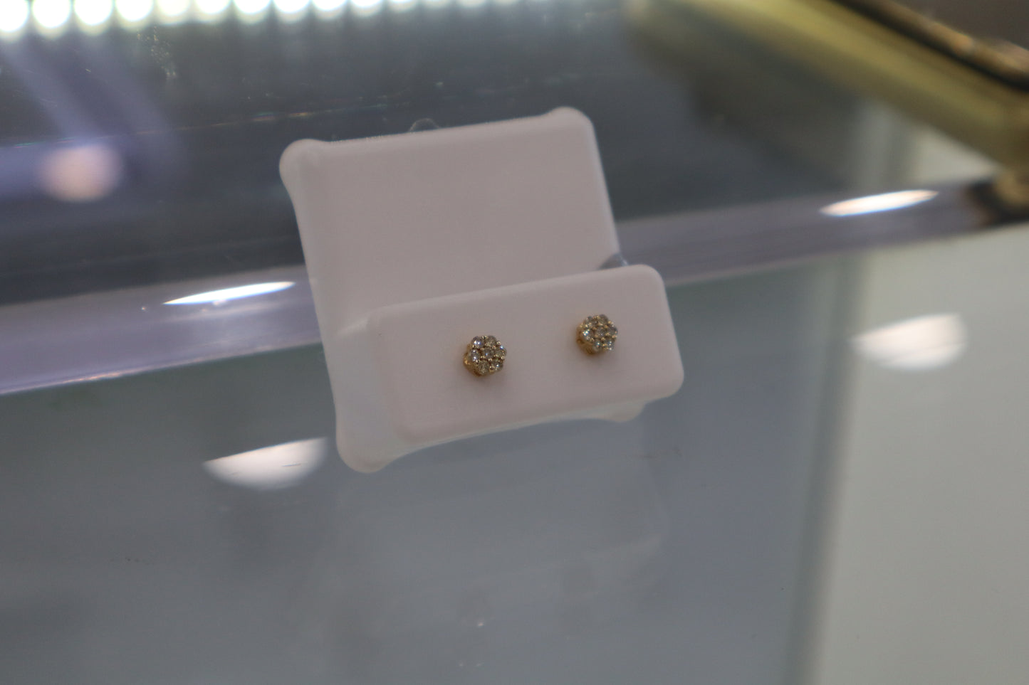 14K Natural Diamond Earrings