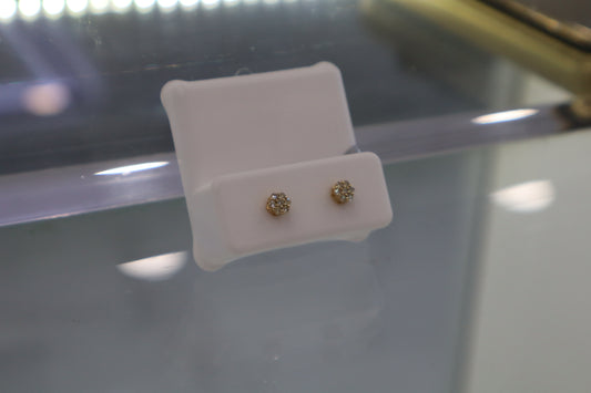 14K Natural Diamond Earrings