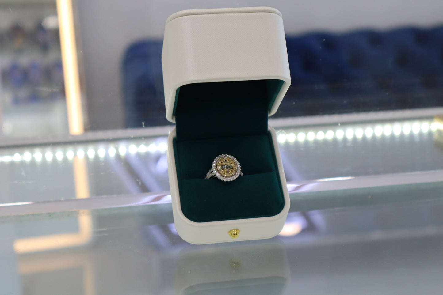 14k Natural Diamonds Oval