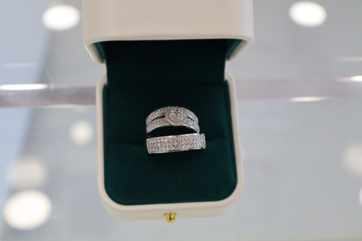 Silver Wedding Ring Set