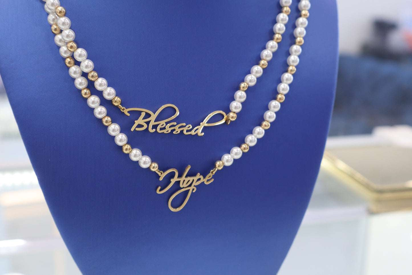 Custom Name - 10K Pearl Necklace