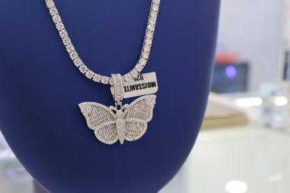 Silver 3mm & 22" Chain with Butterfly Pendant