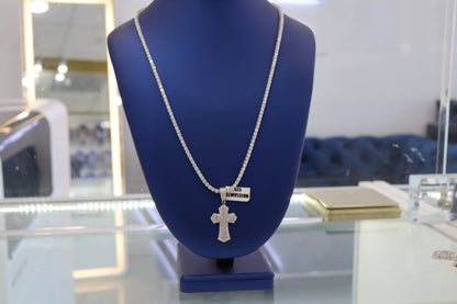 Silver Chain with Cross Pendant