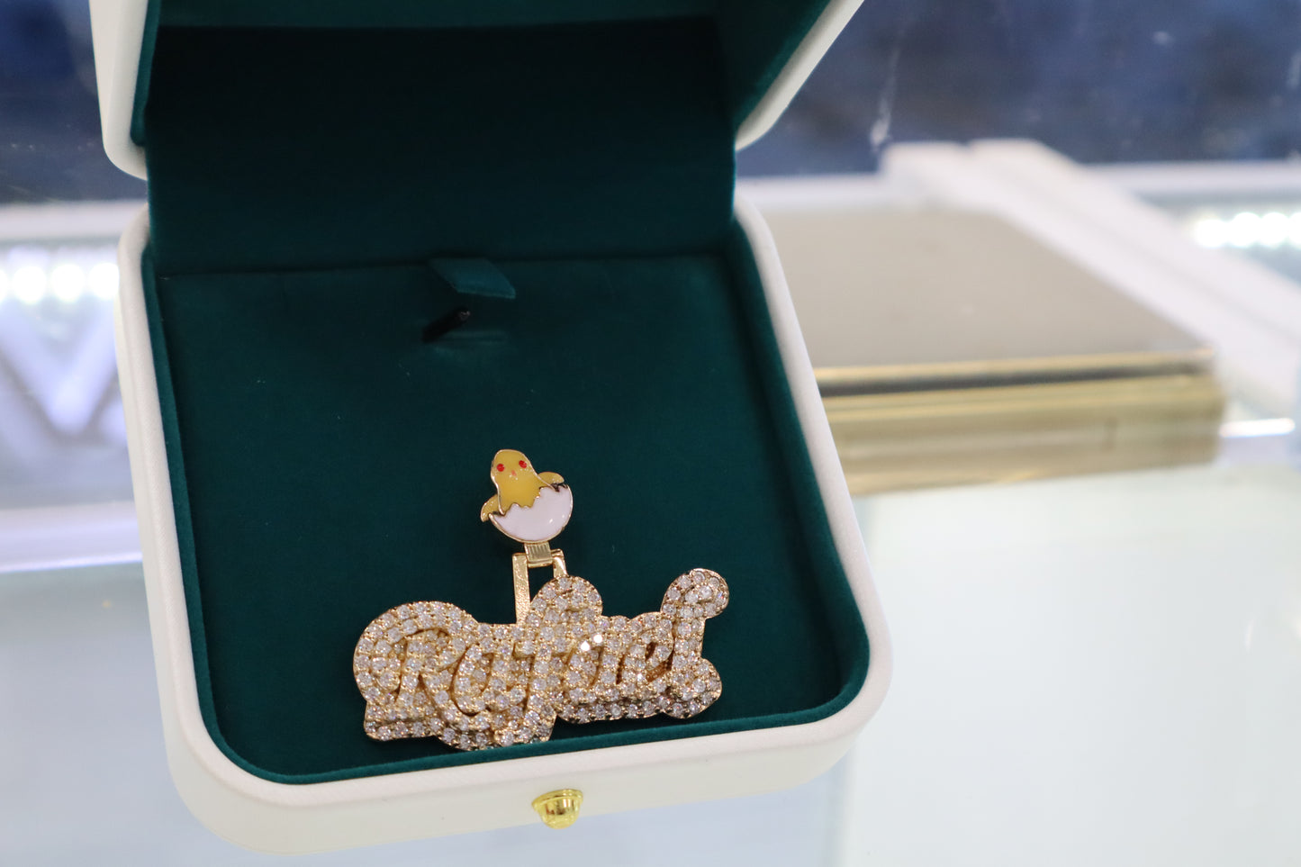 Custom Moissanite Name - 10K Custom Pendant