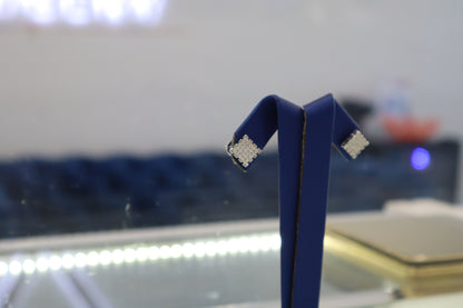 Silver Square Earrings